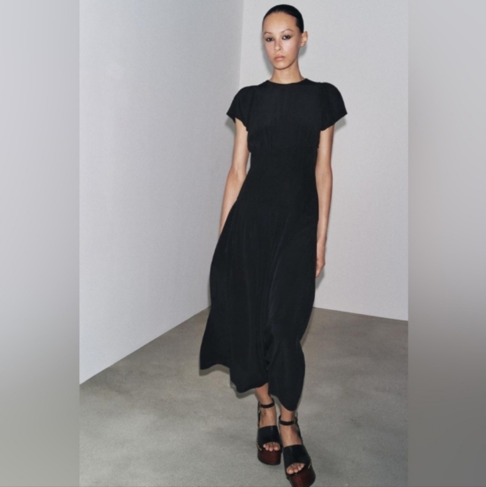 Zara ZW Collection Combination Sash Dress
